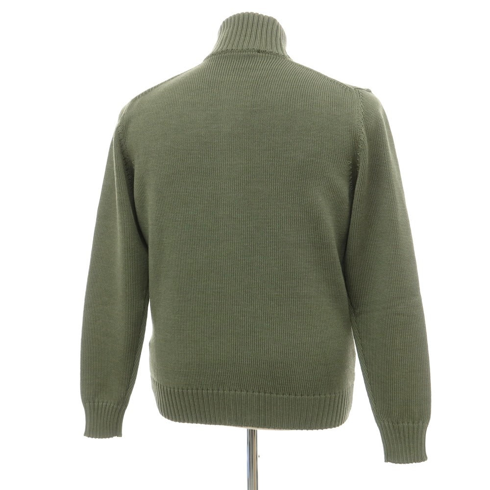 [New Outlet] ZANONE CHIOTO Kyoto Mid-gauge Wool Stand Collar Cardigan Sage Green [52] [Condition Rank N-] [Men&