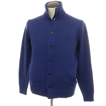 [New] ZANONE CHIOTO Kyoto mid gauge wool stand collar cardigan navy blue [52] [Condition rank N] [Men&