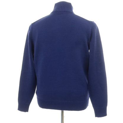 [New] ZANONE CHIOTO Kyoto mid gauge wool stand collar cardigan navy blue [52] [Condition rank N] [Men&