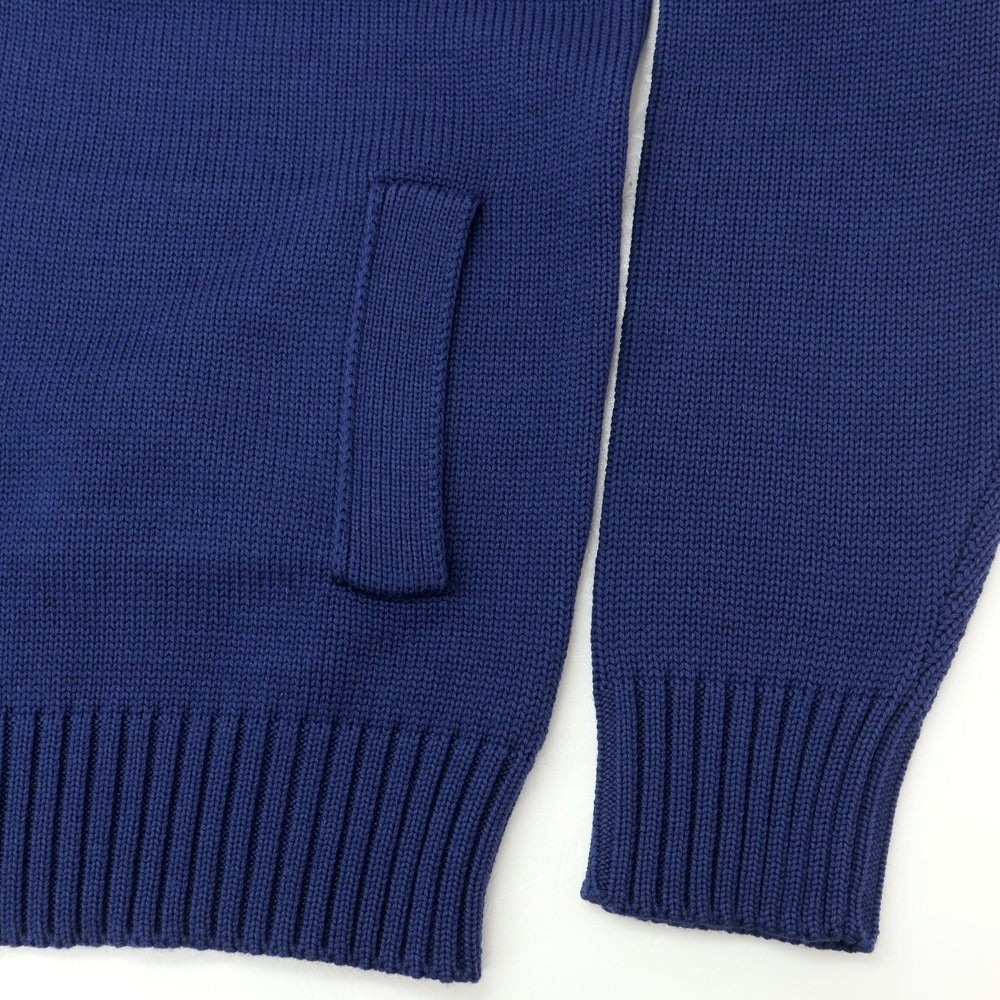 [New] ZANONE CHIOTO Kyoto mid gauge wool stand collar cardigan navy blue [52] [Condition rank N] [Men&