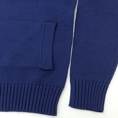 [New] ZANONE CHIOTO Kyoto mid gauge wool stand collar cardigan navy blue [52] [Condition rank N] [Men&