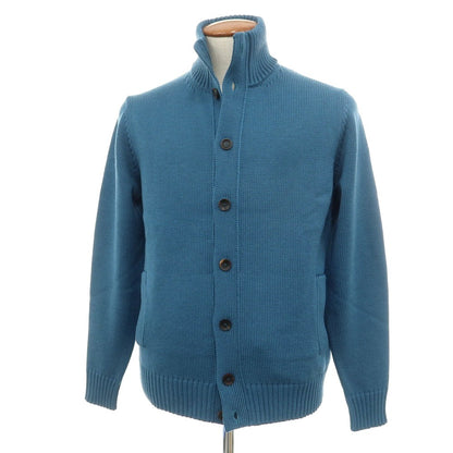 [New] ZANONE CHIOTO Kyoto mid gauge wool stand collar cardigan, blue [50] [Condition rank N] [Men&