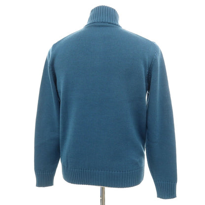 [New] ZANONE CHIOTO Kyoto mid gauge wool stand collar cardigan, blue [50] [Condition rank N] [Men&