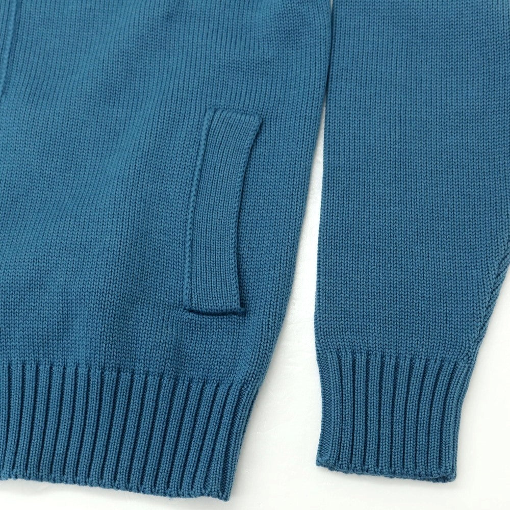 [New] ZANONE CHIOTO Kyoto mid gauge wool stand collar cardigan, blue [50] [Condition rank N] [Men&