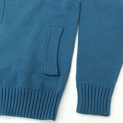 [New] ZANONE CHIOTO Kyoto mid gauge wool stand collar cardigan, blue [50] [Condition rank N] [Men&