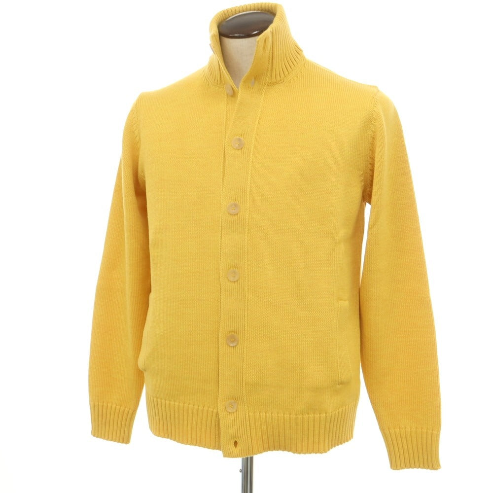 [New Outlet] ZANONE CHIOTO Kyoto Mid-gauge Wool Stand Collar Cardigan Yellow [52] [Condition Rank N-] [Men&