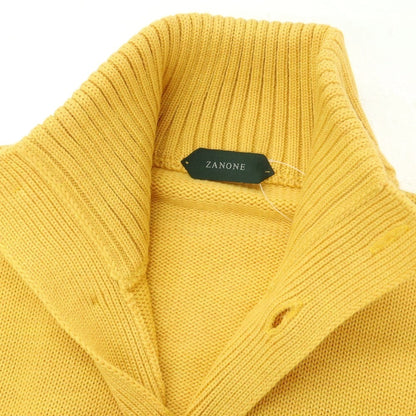 [New Outlet] ZANONE CHIOTO Kyoto Mid-gauge Wool Stand Collar Cardigan Yellow [52] [Condition Rank N-] [Men&