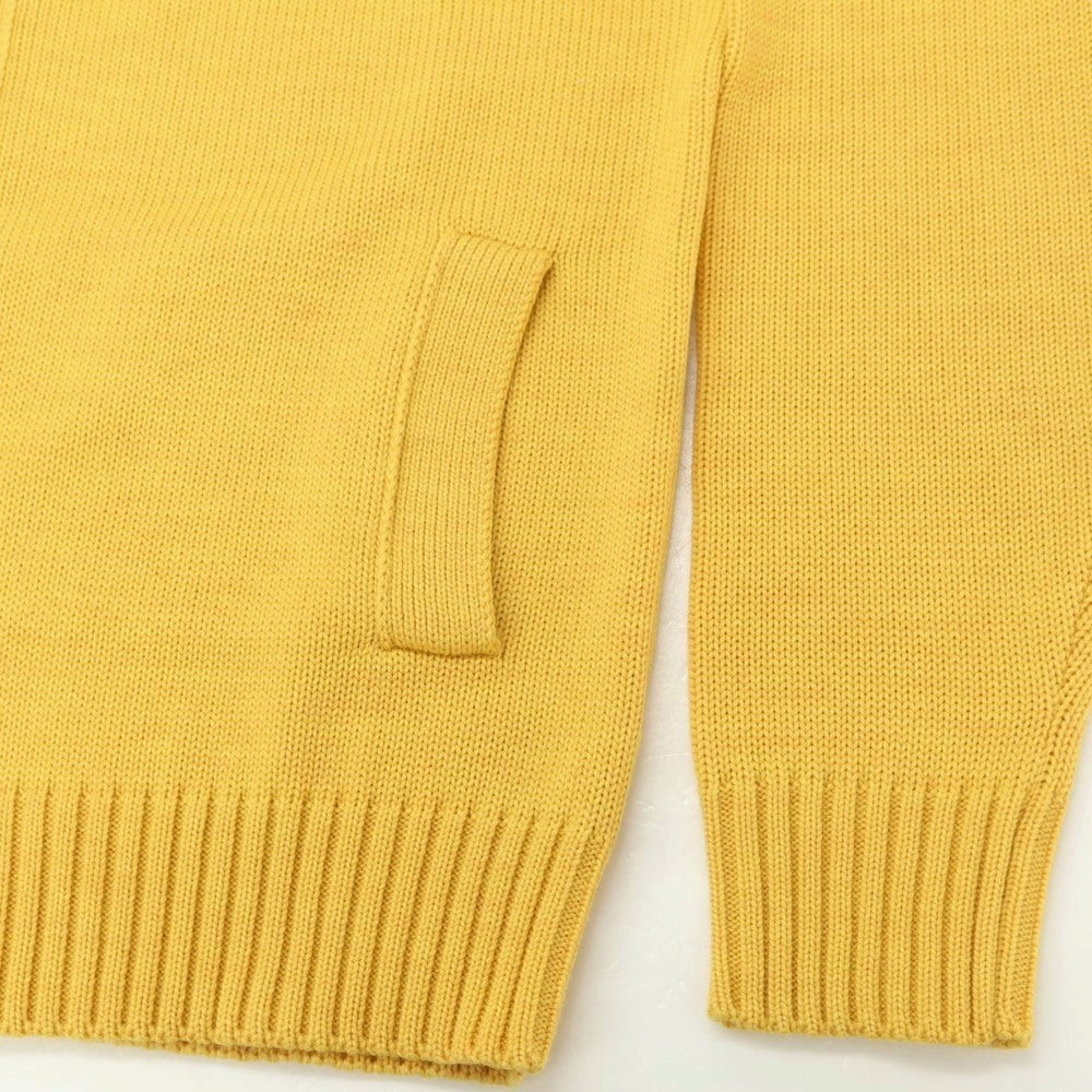 [New Outlet] ZANONE CHIOTO Kyoto Mid-gauge Wool Stand Collar Cardigan Yellow [52] [Condition Rank N-] [Men&
