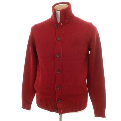 [New] ZANONE CHIOTO Kyoto Mid-gauge Wool Stand Collar Cardigan Red [48] [Condition Rank N] [Men&