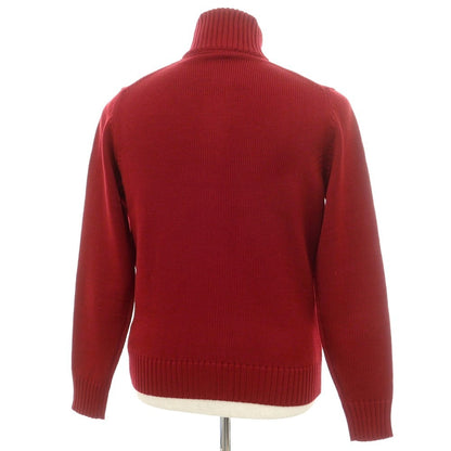 [New] ZANONE CHIOTO Kyoto Mid-gauge Wool Stand Collar Cardigan Red [48] [Condition Rank N] [Men&