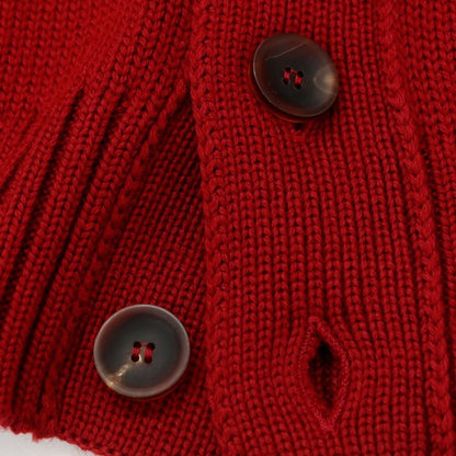 [New] ZANONE CHIOTO Kyoto Mid-gauge Wool Stand Collar Cardigan Red [48] [Condition Rank N] [Men&