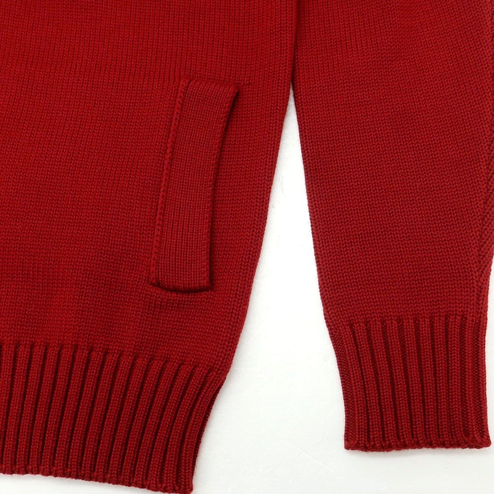 [New] ZANONE CHIOTO Kyoto Mid-gauge Wool Stand Collar Cardigan Red [48] [Condition Rank N] [Men&