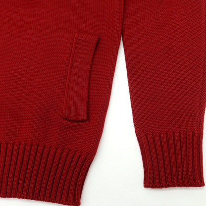 [New] ZANONE CHIOTO Kyoto mid gauge wool stand collar cardigan red [48] [Condition rank N] [Men&