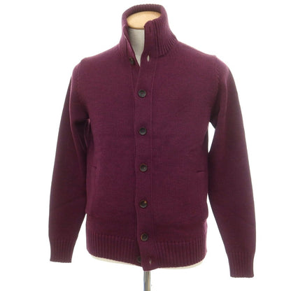 [New] ZANONE CHIOTO Kyoto mid gauge wool stand collar cardigan dark purple [46] [Condition rank N] [Men&