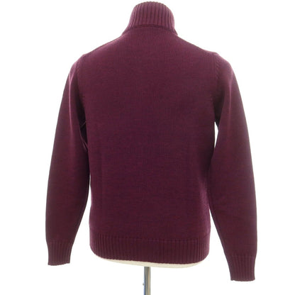 [New] ZANONE CHIOTO Kyoto mid gauge wool stand collar cardigan dark purple [46] [Condition rank N] [Men&