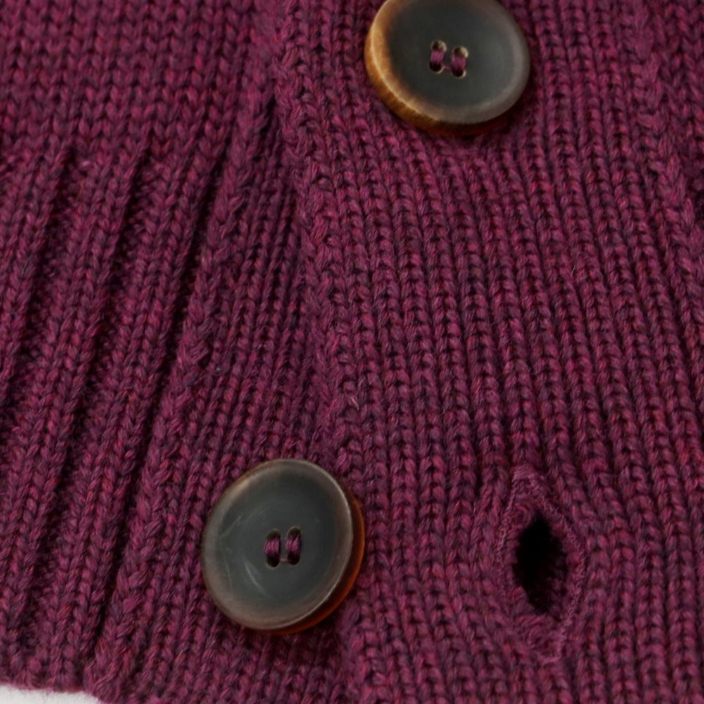 [New] ZANONE CHIOTO Kyoto mid gauge wool stand collar cardigan dark purple [46] [Condition rank N] [Men&