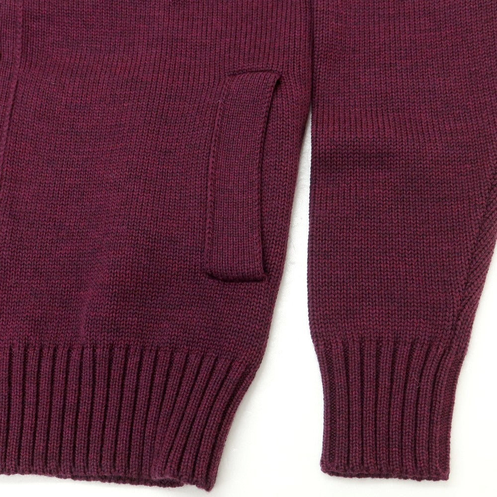 [New] ZANONE CHIOTO Kyoto mid gauge wool stand collar cardigan dark purple [46] [Condition rank N] [Men&