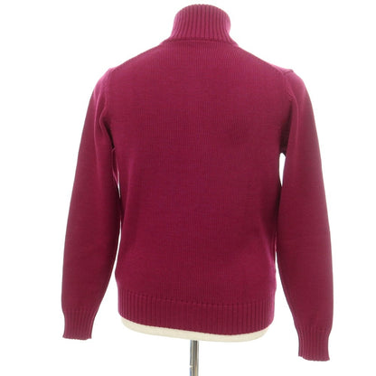 [New] ZANONE CHIOTO Kyoto mid gauge wool stand collar cardigan pink purple [48] [Condition rank N] [Men&