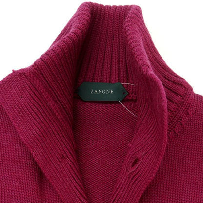 [New] ZANONE CHIOTO Kyoto mid gauge wool stand collar cardigan pink purple [48] [Condition rank N] [Men&