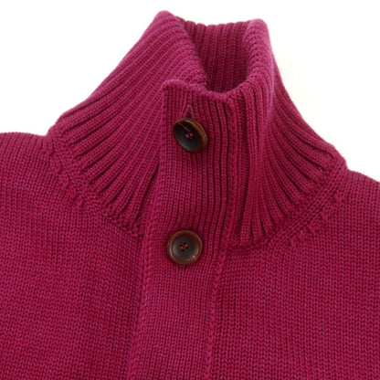 [New] ZANONE CHIOTO Kyoto mid gauge wool stand collar cardigan pink purple [48] [Condition rank N] [Men&