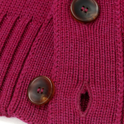 [New] ZANONE CHIOTO Kyoto mid gauge wool stand collar cardigan pink purple [48] [Condition rank N] [Men&