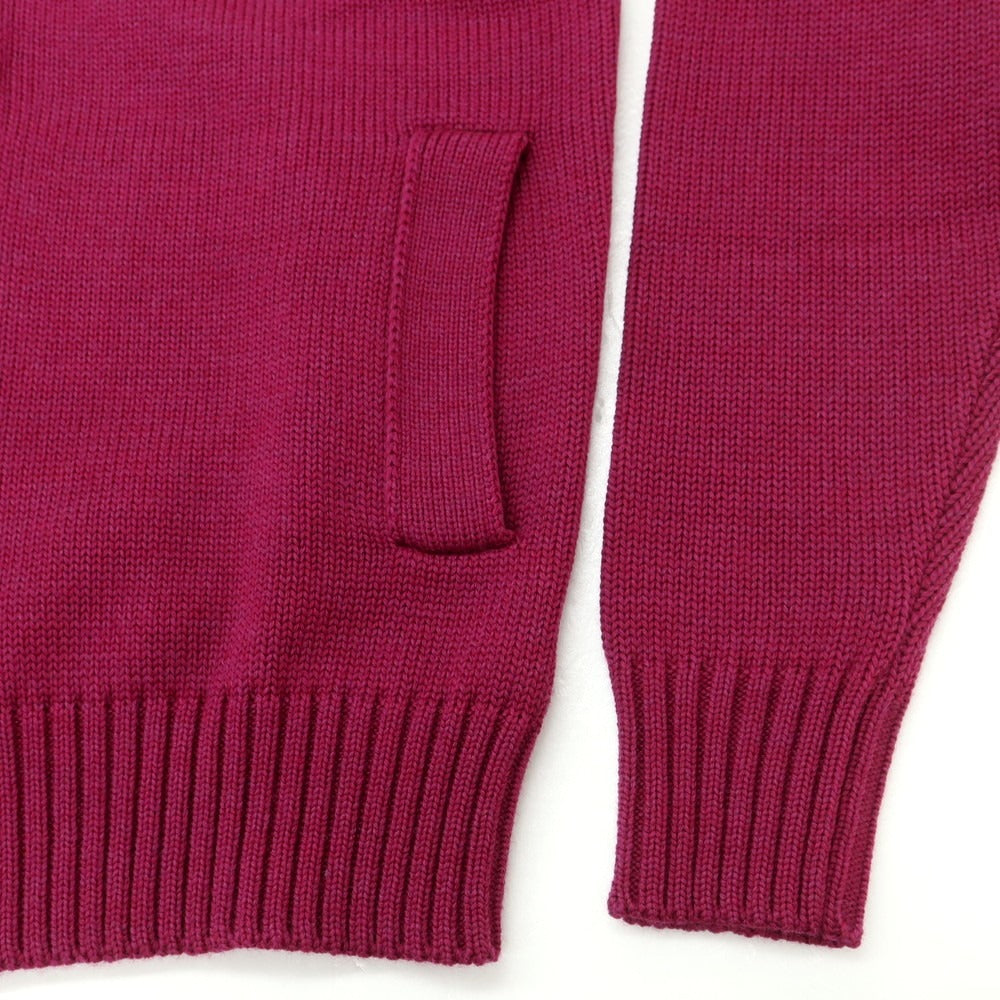 [New] ZANONE CHIOTO Kyoto mid gauge wool stand collar cardigan pink purple [48] [Condition rank N] [Men&