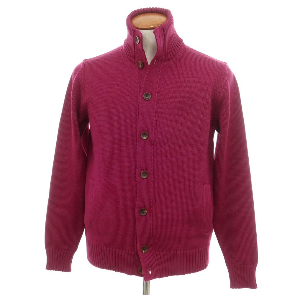 [New] ZANONE CHIOTO Kyoto mid gauge wool stand collar cardigan pink purple [50] [Condition rank N] [Men&