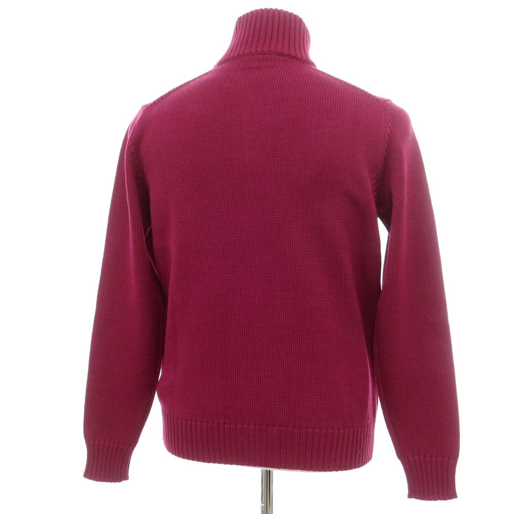 [New] ZANONE CHIOTO Kyoto mid gauge wool stand collar cardigan pink purple [50] [Condition rank N] [Men&