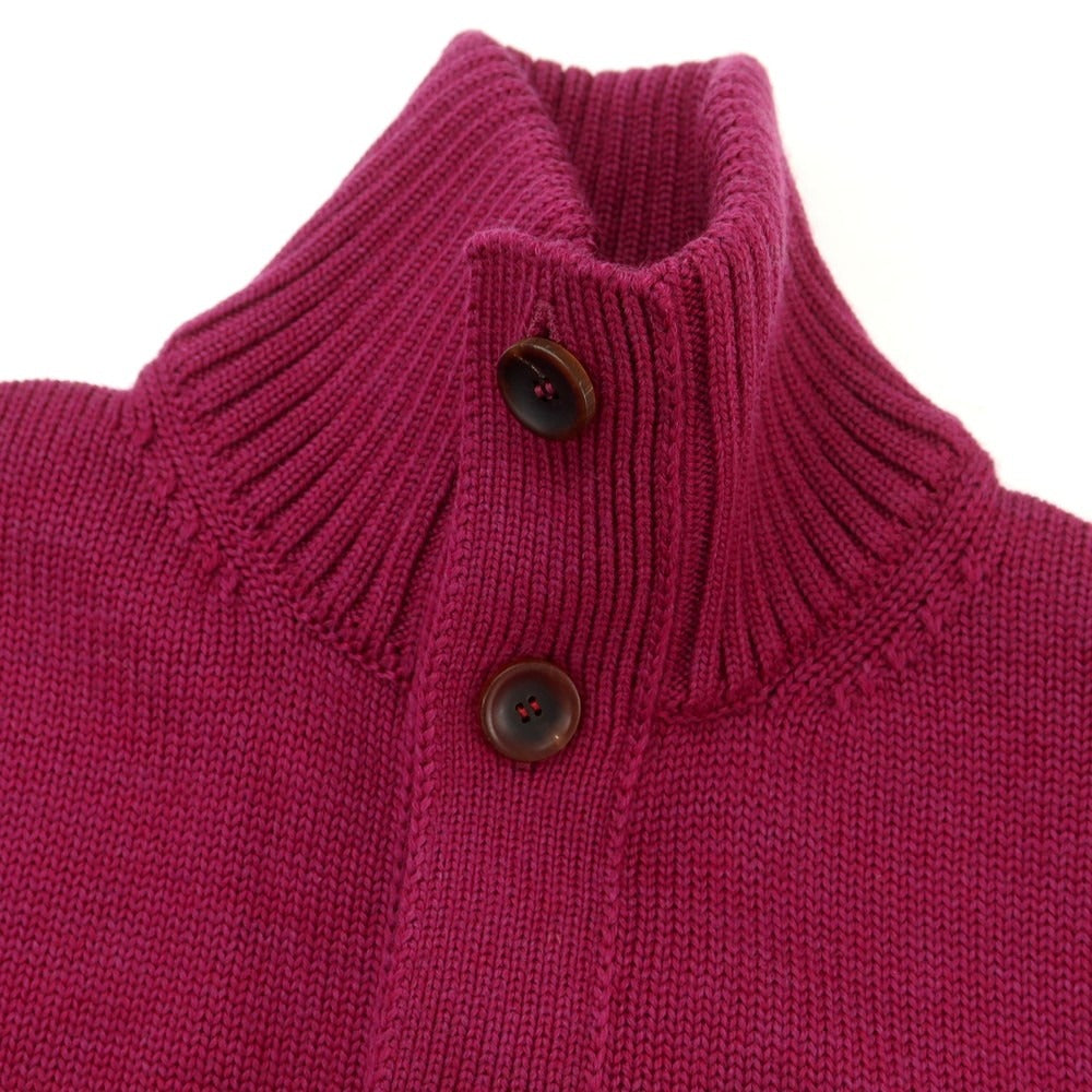 [New] ZANONE CHIOTO Kyoto mid gauge wool stand collar cardigan pink purple [50] [Condition rank N] [Men&