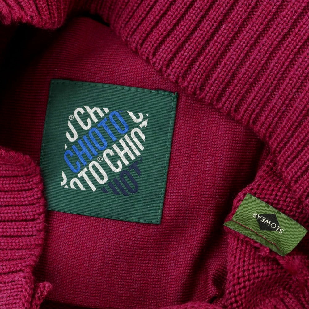 [New] ZANONE CHIOTO Kyoto mid gauge wool stand collar cardigan pink purple [50] [Condition rank N] [Men&