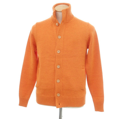 [New] ZANONE CHIOTO Kyoto mid gauge wool stand collar cardigan orange [46] [Condition rank N] [Men&
