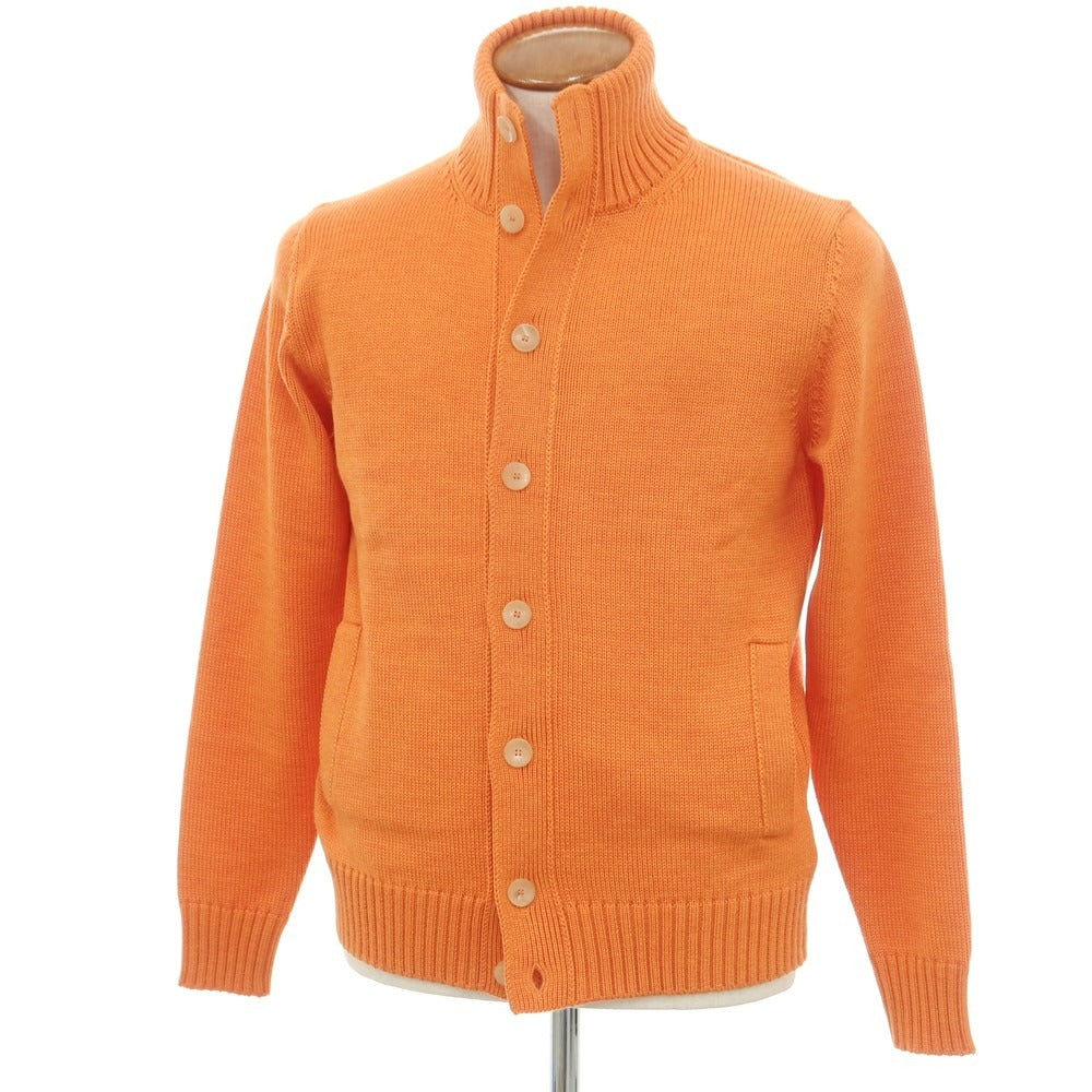 [New] ZANONE CHIOTO Kyoto mid gauge wool stand collar cardigan orange [48] [Condition rank N] [Men&