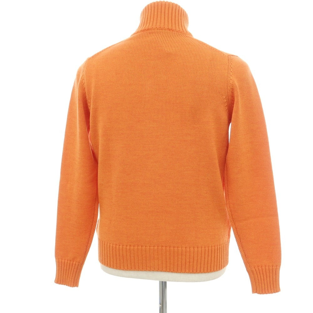 [New] ZANONE CHIOTO Kyoto mid gauge wool stand collar cardigan orange [48] [Condition rank N] [Men&