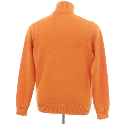 [New] ZANONE CHIOTO Kyoto Mid-gauge Wool Stand Collar Cardigan Orange [52] [Condition Rank N] [Men&