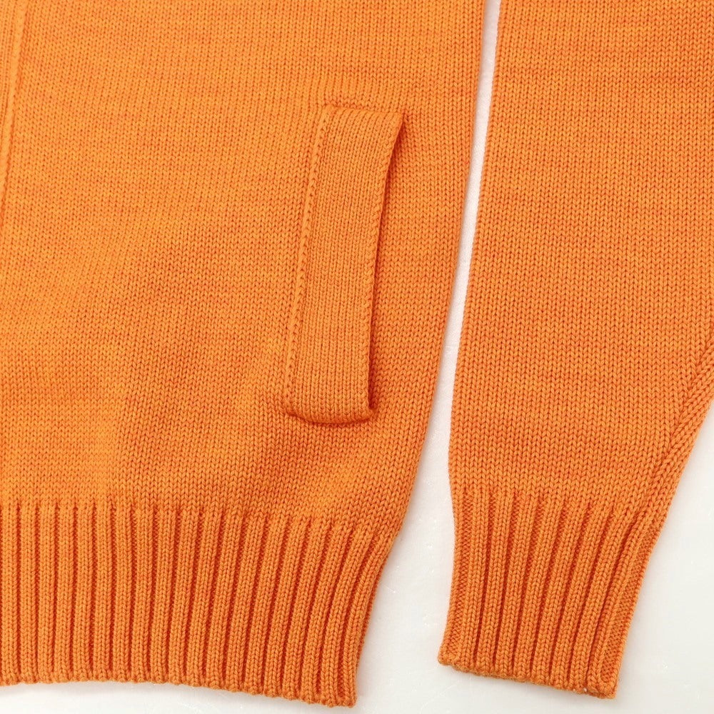 [New] ZANONE CHIOTO Kyoto Mid-gauge Wool Stand Collar Cardigan Orange [52] [Condition Rank N] [Men&