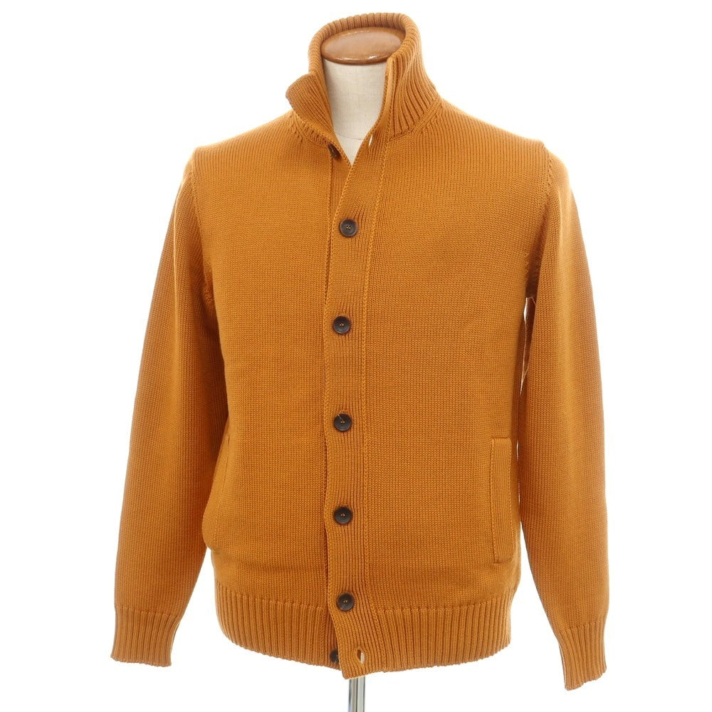 [New] ZANONE CHIOTO Kyoto mid gauge wool stand collar cardigan dark orange [50] [Condition rank N] [Men&