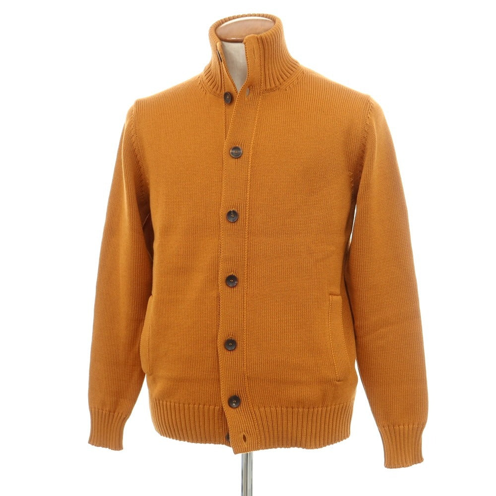 [New] ZANONE CHIOTO Kyoto mid gauge wool stand collar cardigan dark orange [50] [Condition rank N] [Men&