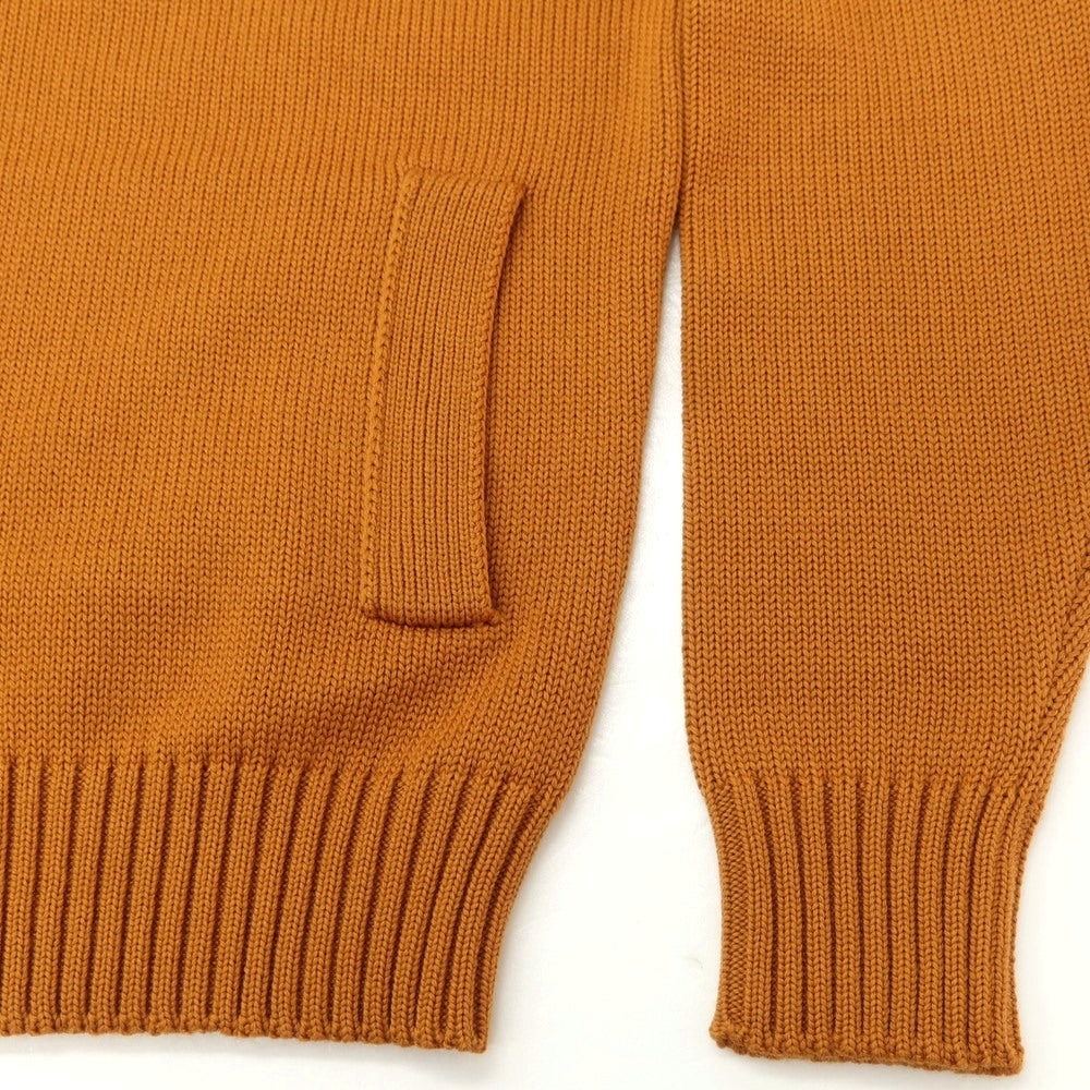 [New] ZANONE CHIOTO Kyoto mid gauge wool stand collar cardigan dark orange [50] [Condition rank N] [Men&