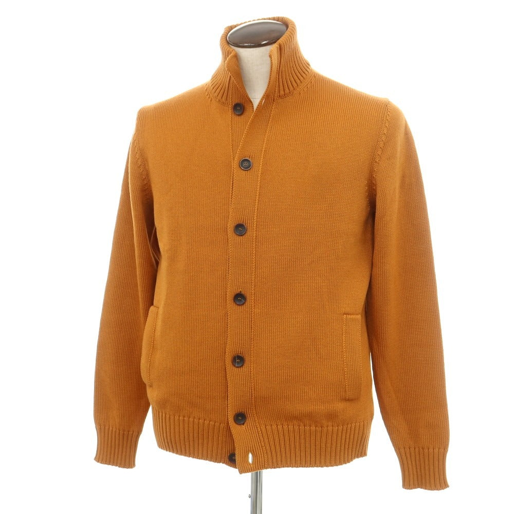 [New] ZANONE CHIOTO Kyoto Mid-gauge Wool Stand Collar Cardigan Dark Orange [52] [Condition Rank N] [Men&