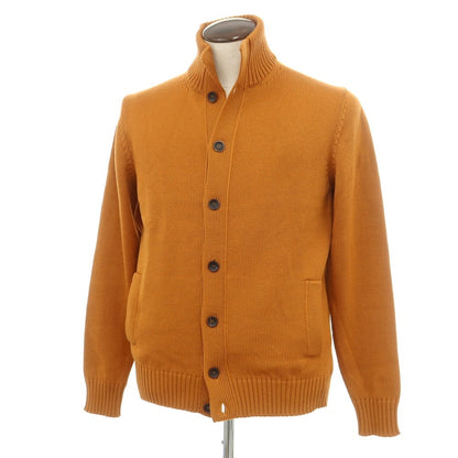 [New] ZANONE CHIOTO Kyoto Mid-gauge Wool Stand Collar Cardigan Dark Orange [52] [Condition Rank N] [Men&