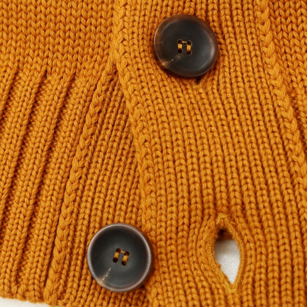 [New] ZANONE CHIOTO Kyoto Mid-gauge Wool Stand Collar Cardigan Dark Orange [52] [Condition Rank N] [Men&
