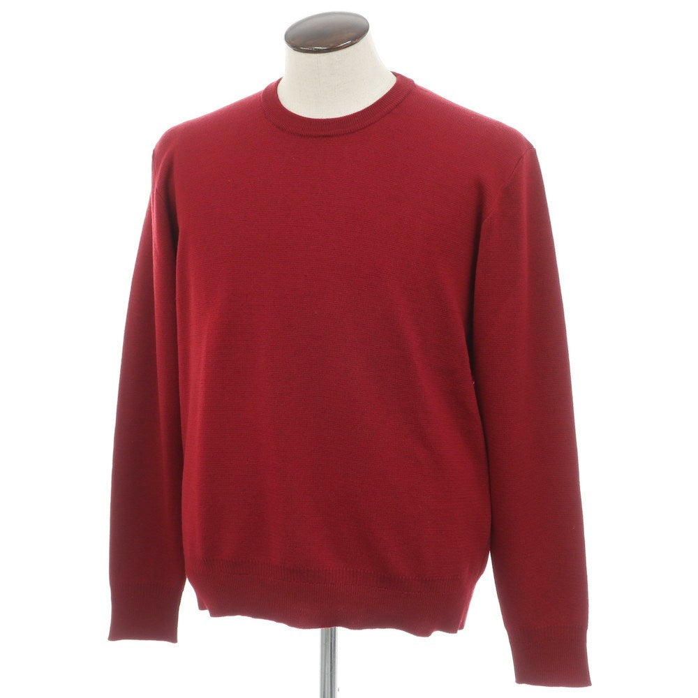 【新品】ザノーネ ZANONE ウール クルーネック  プルオーバーニット レッド【 52 】【 状態ランクN 】【 メンズ 】