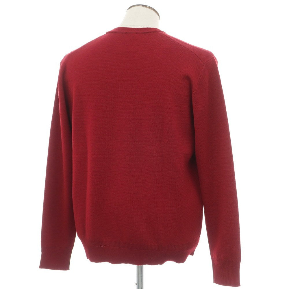 【新品】ザノーネ ZANONE ウール クルーネック プルオーバーニット レッド【 52 】【 状態ランクN 】【 メンズ 】