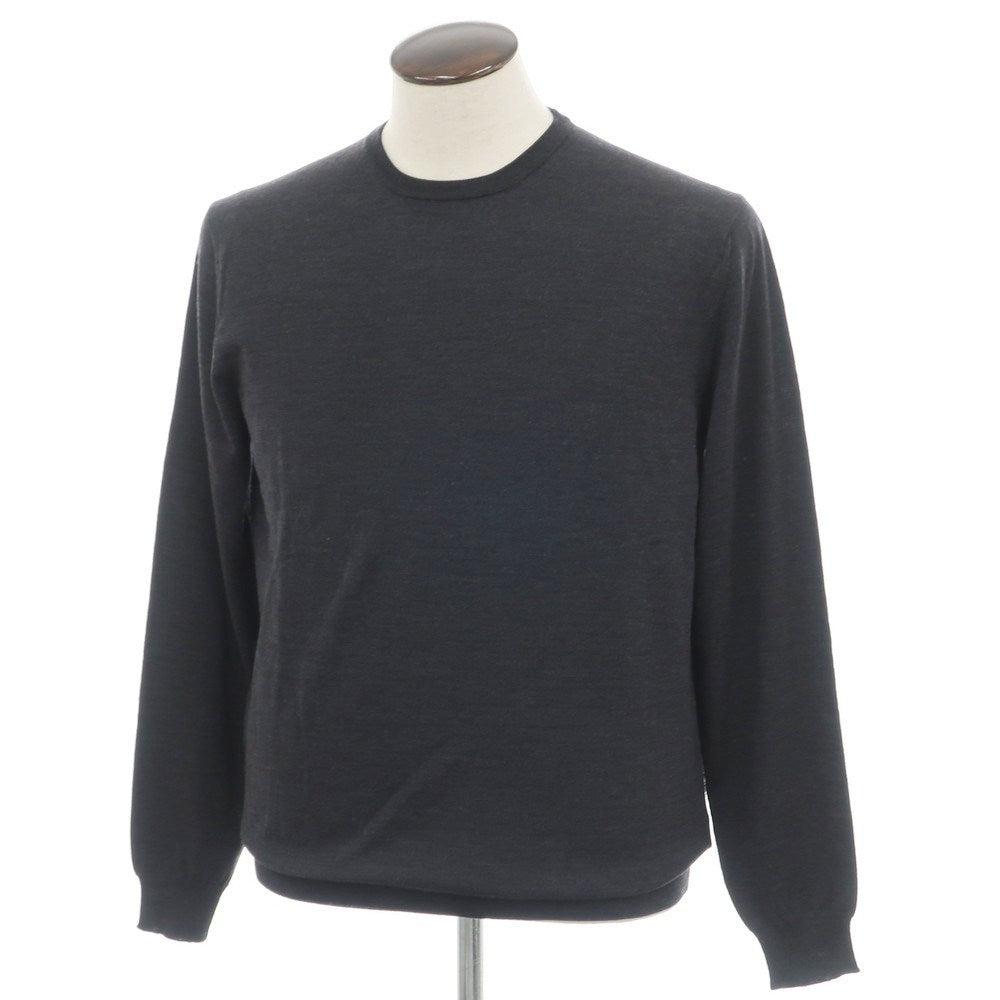 【新品】ザノーネ ZANONE ハイゲージ ウールナイロン クルーネック  プルオーバーニット チャコール【 52 】【 状態ランクN 】【 メンズ 】
