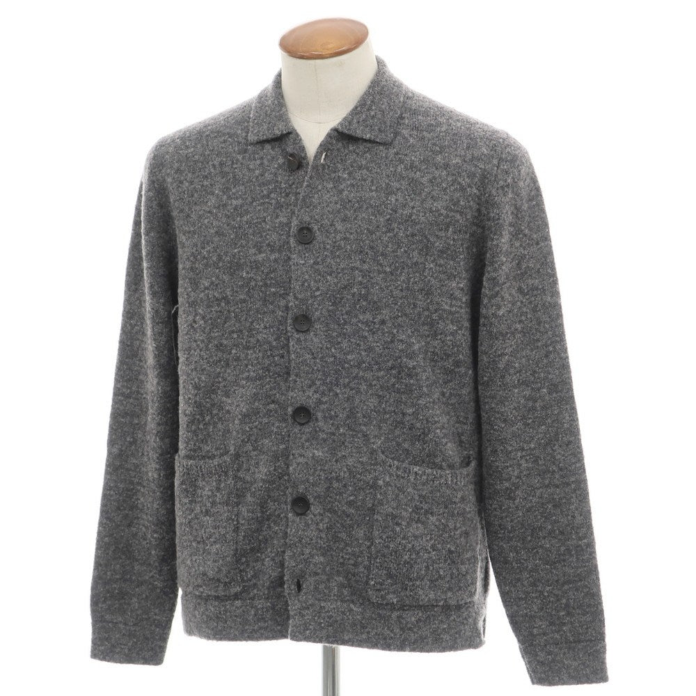 【新品】ザノーネ ZANONE ウールナイロン 襟付き カーディガン グレー【 48 】【 状態ランクN 】【 メンズ 】