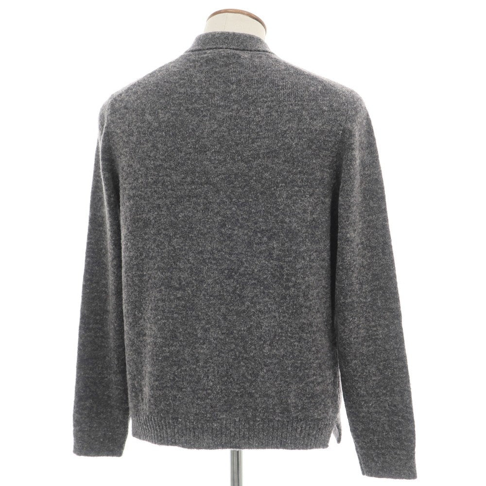 【新品】ザノーネ ZANONE ウールナイロン 襟付き カーディガン グレー【 48 】【 状態ランクN 】【 メンズ 】