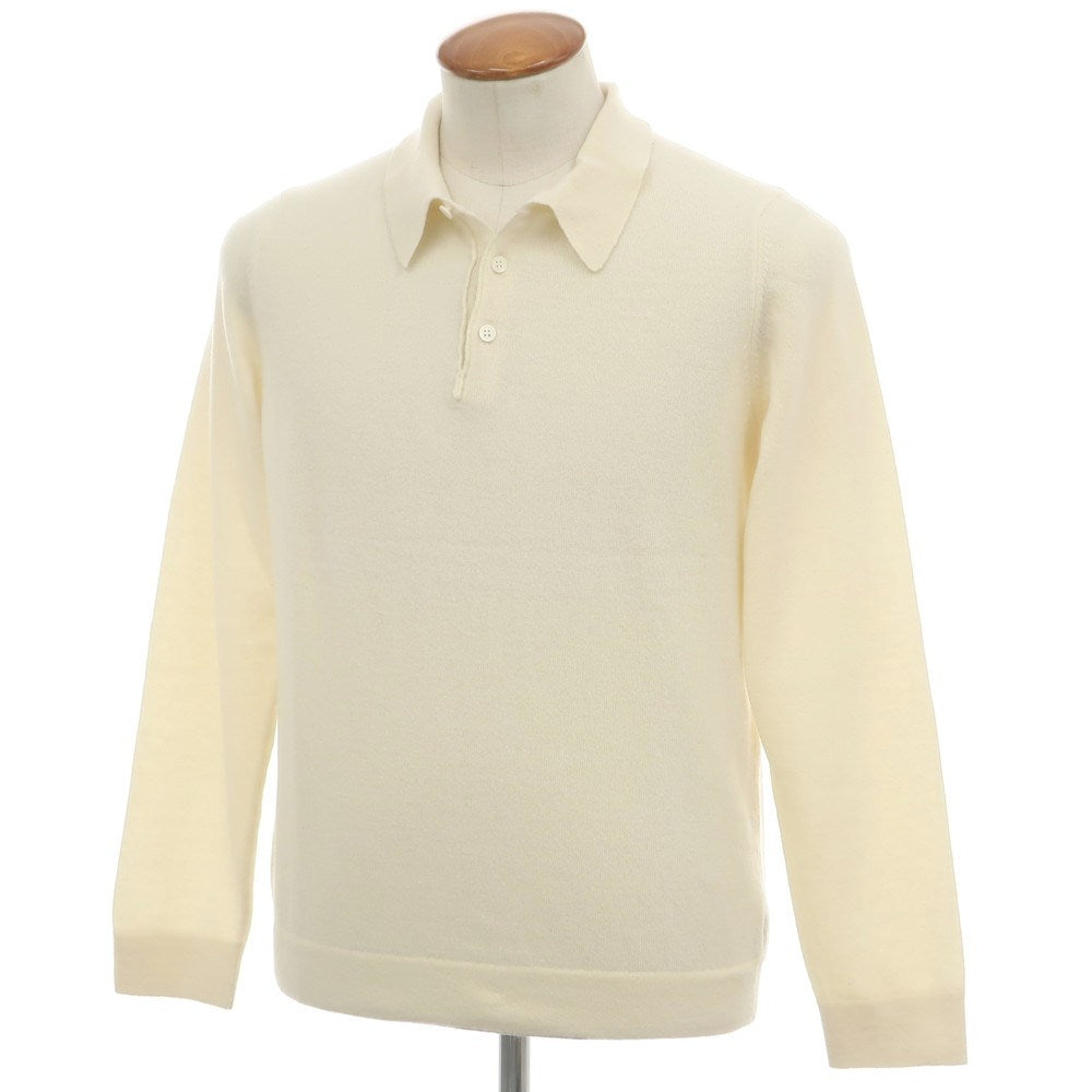 【新品】ザノーネ ZANONE ウールカシミヤ 長袖 ポロニット アイボリー【 48 】【 状態ランクN 】【 メンズ 】