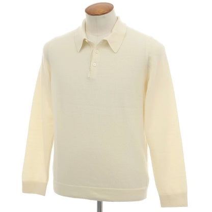 【新品】ザノーネ ZANONE ウールカシミヤ 長袖 ポロニット アイボリー【 48 】【 状態ランクN 】【 メンズ 】