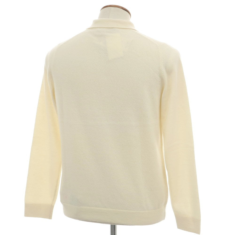 【新品】ザノーネ ZANONE ウールカシミヤ 長袖 ポロニット アイボリー【 48 】【 状態ランクN 】【 メンズ 】
