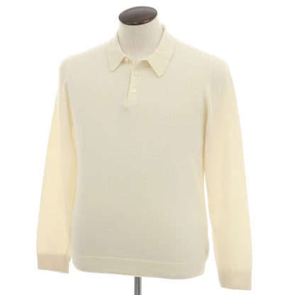 【新品】ザノーネ ZANONE ウールカシミヤ 長袖 ポロニット アイボリー【 50 】【 状態ランクN 】【 メンズ 】